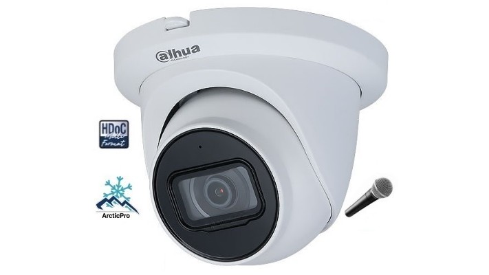 Caméra Dahua HD 2MP, Multi-format, Micro intégré, Vision nuit 196ft (60M)